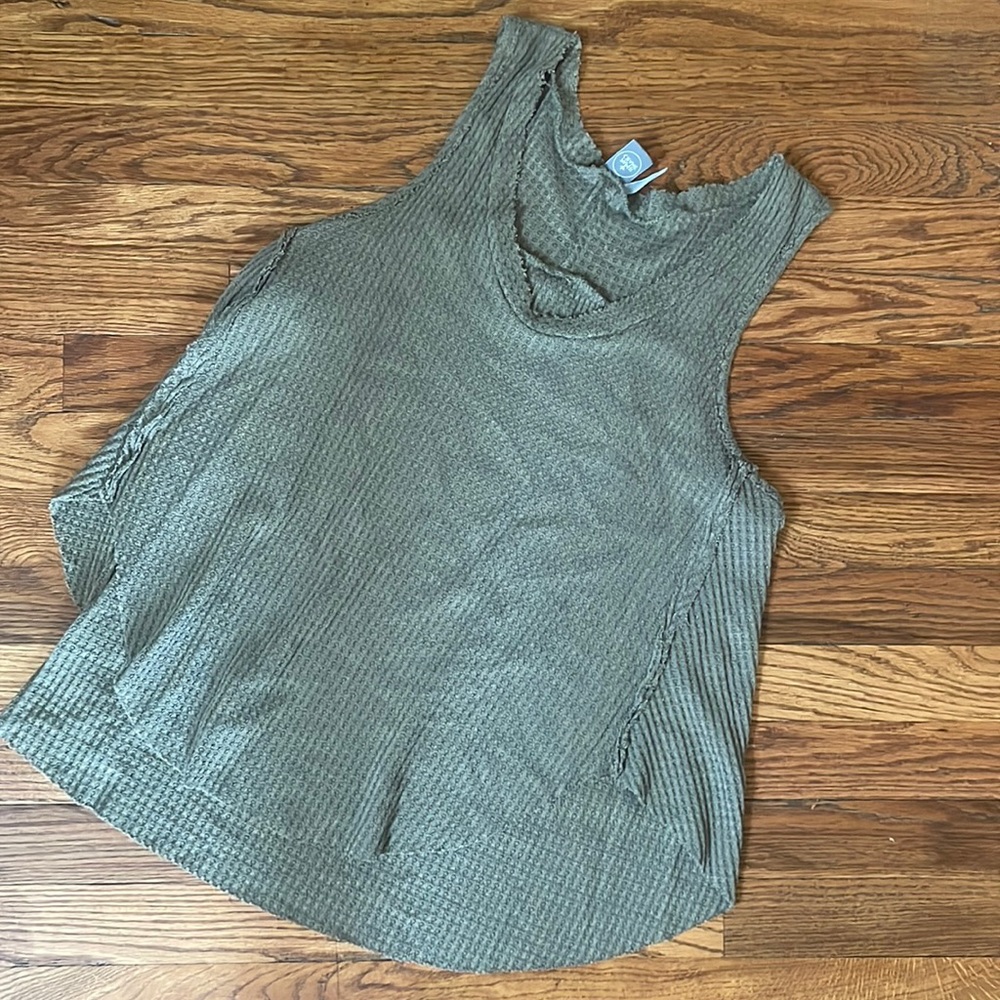 Waffle knit tank